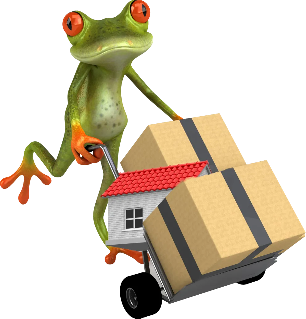 Green Frog Moving Logo
