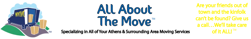 ALL ABOUT THE MOVE - Athens Moving Company Logo